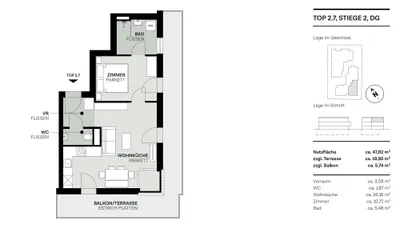2-Zimmer-Wohnung kaufen in Wien – 47,82 m², € 444.000 – Bild 47 von 54