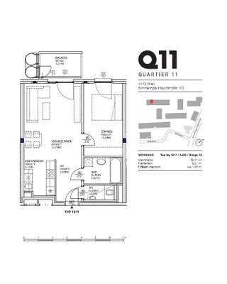 2-Zimmer-Wohnung mieten in Wien – 53,11 m², € 999 – Bild 12 von 13