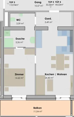 2-Zimmer-Wohnung mieten in Kufstein – 54 m², € 1.250 – Bild 12 von 13