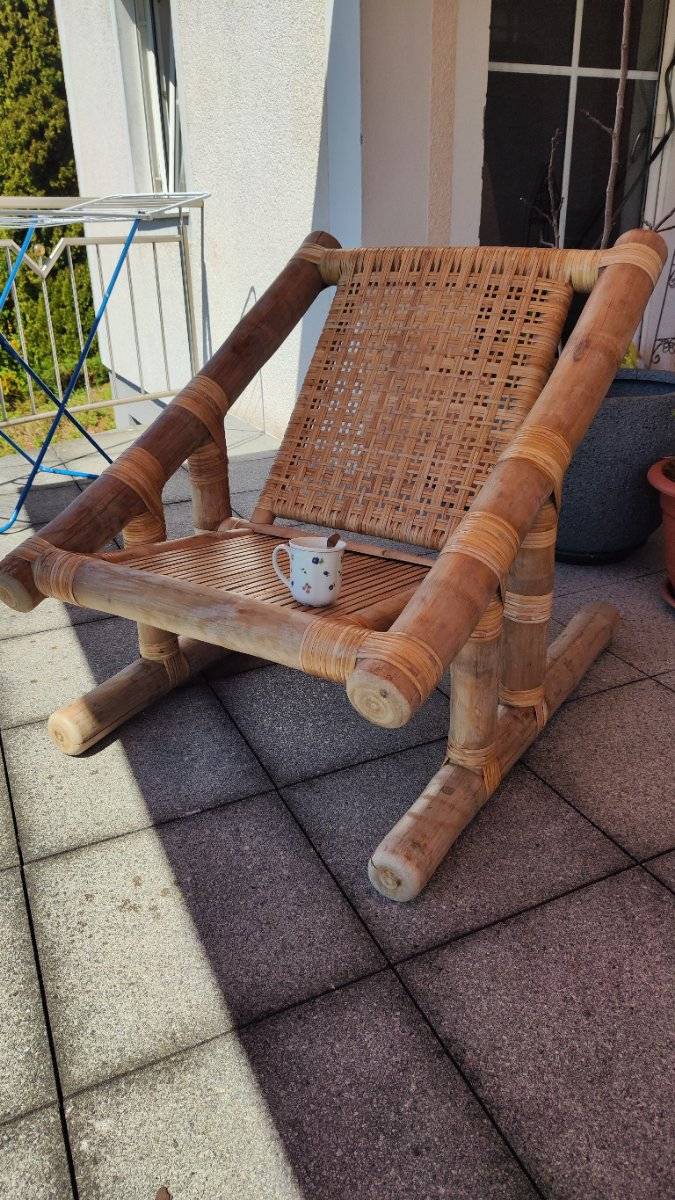 XXL Bambus Lounge Sessel,  190,- (4871 Zipf) - willhaben