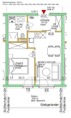 2-Zimmer-Wohnung mieten in Graz – 34,98 m², € 630 – Bild 8 von 8