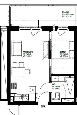 2-Zimmer-Wohnung mieten in Wien – 36,13 m², € 879 – Bild 11 von 11