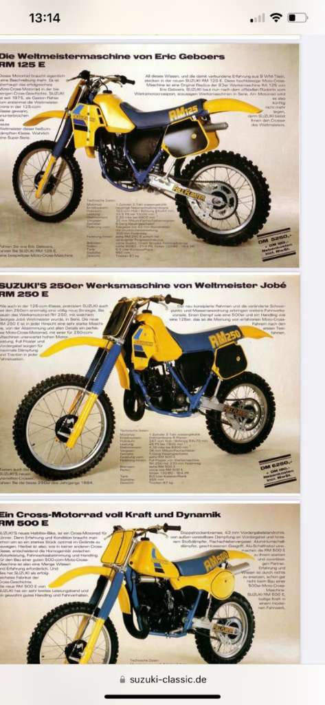 Suzuki RM Suzuki RM 250 Motocross