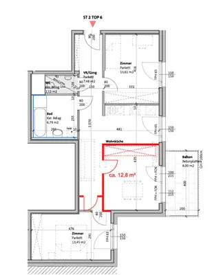 Helle 3-Zimmer-Wohnung mit Balkon | 73 m² | WG-tauglich | 1110 Wien