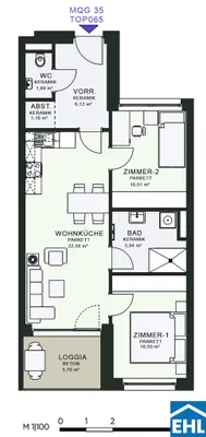 3-Zimmer-Wohnung mieten in Graz – 57,88 m², € 857 – Bild 20 von 20