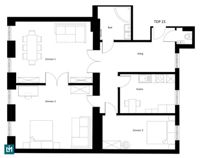 3-Zimmer-Wohnung mieten in Wien – 100 m², € 1.950 – Bild 9 von 9
