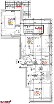 3-Zimmer-Wohnung kaufen in Wien – 47,96 m², € 303.000 – Bild 11 von 13
