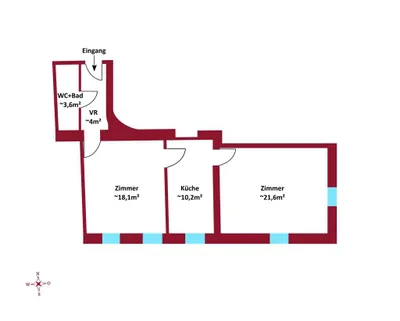 2-Zimmer-Wohnung kaufen in Wien – 57,5 m², € 219.000 – Bild 4 von 4