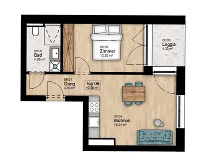 2-Zimmer-Wohnung mieten in Innsbruck-Land – 41 m², € 920 – Bild 7 von 7