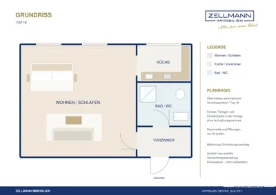 1-Zimmer-Wohnung mieten in Wien – 32 m², € 850 – Bild 3 von 3