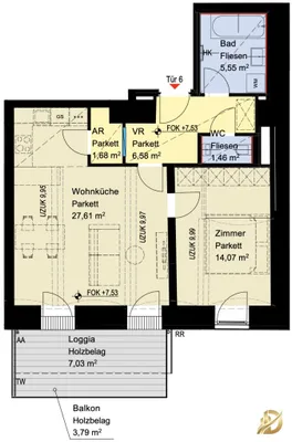 2-Zimmer-Wohnung kaufen in Wien – 56,95 m², € 479.000 – Bild 34 von 36