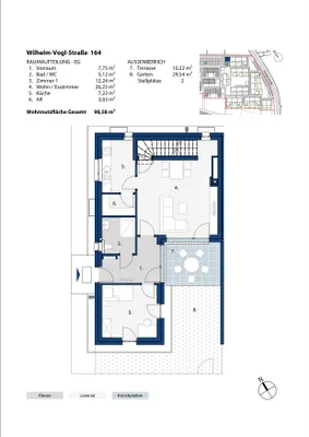 5-Zimmer-Haus mieten in Amstetten – 97,75 m², € 998 – Bild 2 von 4