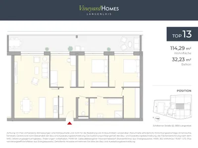 4-Zimmer-Wohnung kaufen in Krems Land – 114,29 m², € 468.400 – Bild 6 von 17