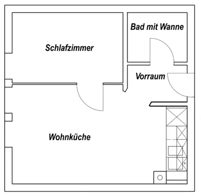 2-Zimmer-Wohnung mieten in Linz – 33,3 m², € 560 – Bild 8 von 8