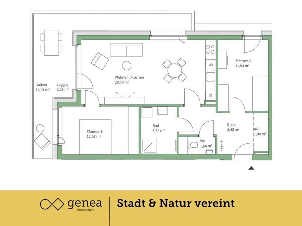 Ruhiges Wohnen im Jakomini Verde Haus K | Provisionsfrei | Ihr neues Zuhause wartet - Ansicht 2