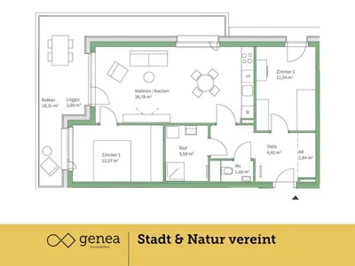 3-Zimmer-Wohnung kaufen in Graz – 70,23 m², € 355.000 – Bild 2 von 22