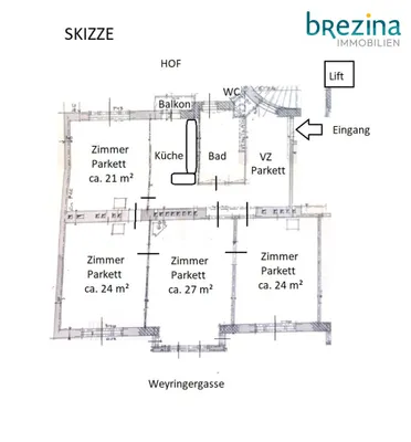 4-Zimmer-Wohnung mieten in Wien – 131 m², € 2.400 – Bild 26 von 26