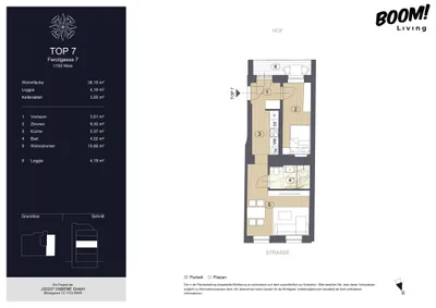 2-Zimmer-Wohnung kaufen in Wien – 38,15 m², € 255.000 – Bild 15 von 15