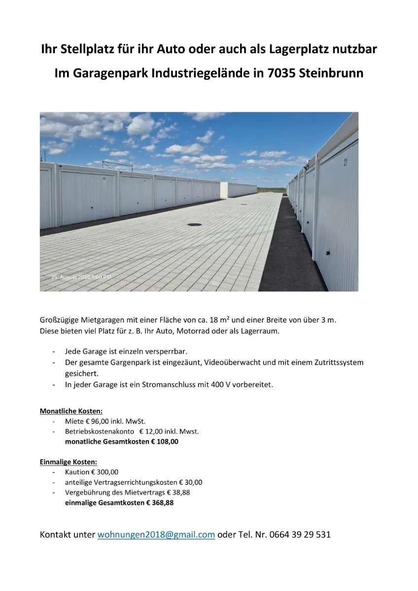 Garagenpark Steinbrunn - Ansicht 2