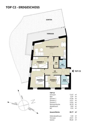 4-Zimmer-Wohnung kaufen in Zell am See – 89,77 m², € 591.505 – Bild 3 von 3