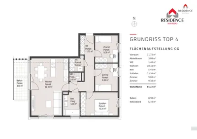 4-Zimmer-Wohnung kaufen in Salzburg Stadt – 84,22 m², € 768.000 – Bild 5 von 5