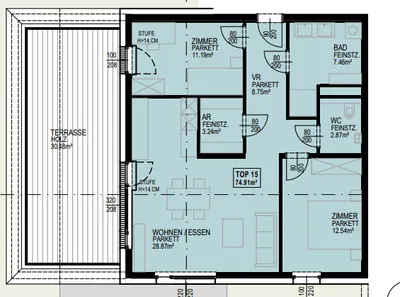 3-Zimmer-Wohnung kaufen in Mödling – 75,17 m², € 695.000 – Bild 8 von 11
