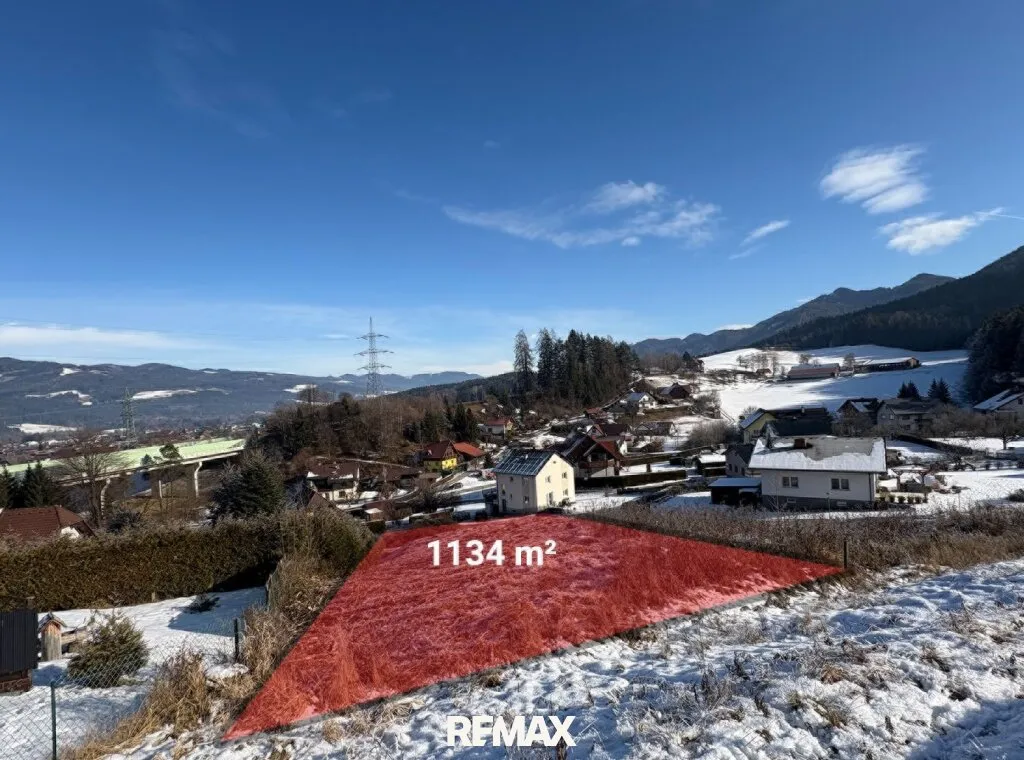 *** TOP ANGEBOT 1134m² Baugrundstück 572/3 in Krieglach: Ruhige, Erhöhte Lage mit wundervollem Ausblick *** - Ansicht 2