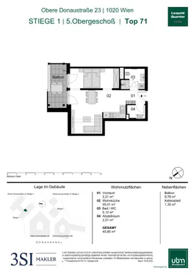 1-Zimmer-Wohnung kaufen in Wien – 45,85 m², € 477.000 – Bild 8 von 8