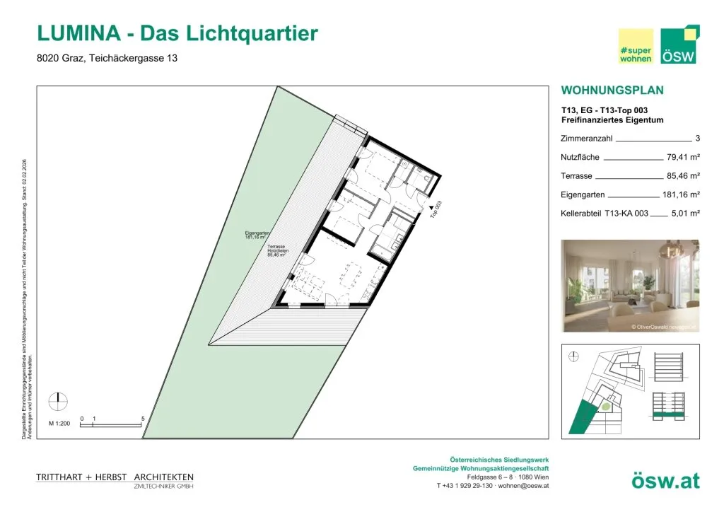 Traumhafte Gartenwohnung im Lichtquartier | LUMINA | Erstbezug - Ansicht 2