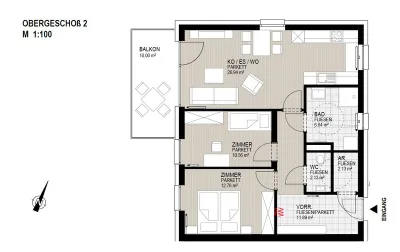 3-Zimmer-Wohnung mieten in Deutschlandsberg – 72,93 m², € 879 – Bild 3 von 3