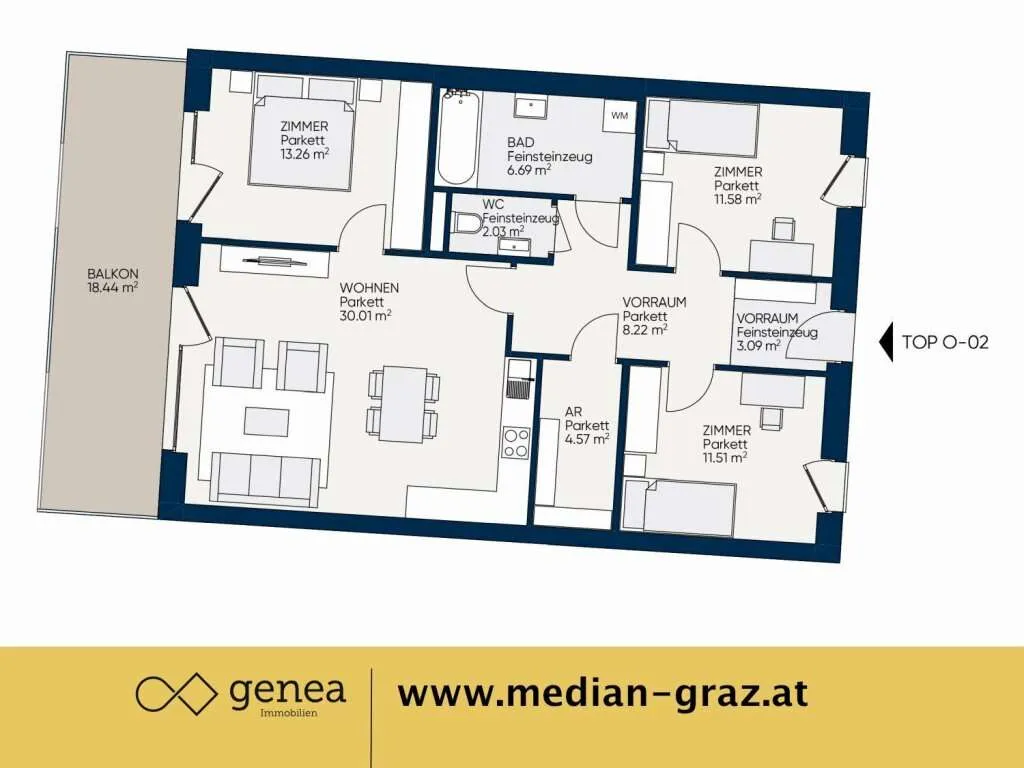 Wohnen neu erleben | WG tauglich | Provisionsfrei | MEDIAN – pohled 2
