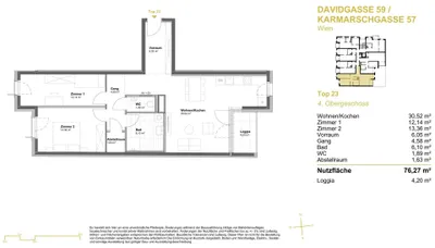3-Zimmer-Wohnung kaufen in Wien – 76,27 m², € 496.900 – Bild 5 von 7