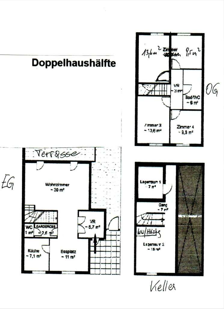 LAAB IM WALDE, PROVISIONSFREI, 120 m2 Doppelhaushälfte mit ca. 250 m2 ...