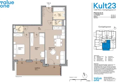 3-Zimmer-Wohnung kaufen in Wien – 67,45 m², € 460.000 – Bild 25 von 25