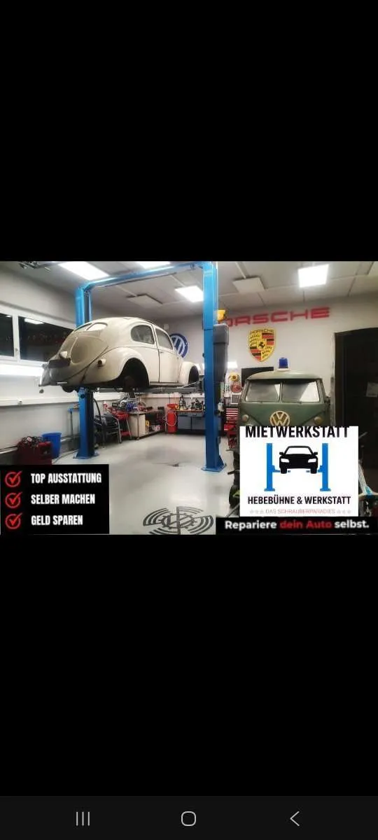 Mietwerkstatt KFZ Werkstatt Mieten Hobbywerkstätte Stunden / Tageweise einmieten Hebebühne Autowerkstatt - Ansicht 2