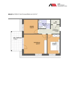 3-Zimmer-Wohnung kaufen in Graz-Umgebung – 60 m², € 291.000 – Bild 3 von 3