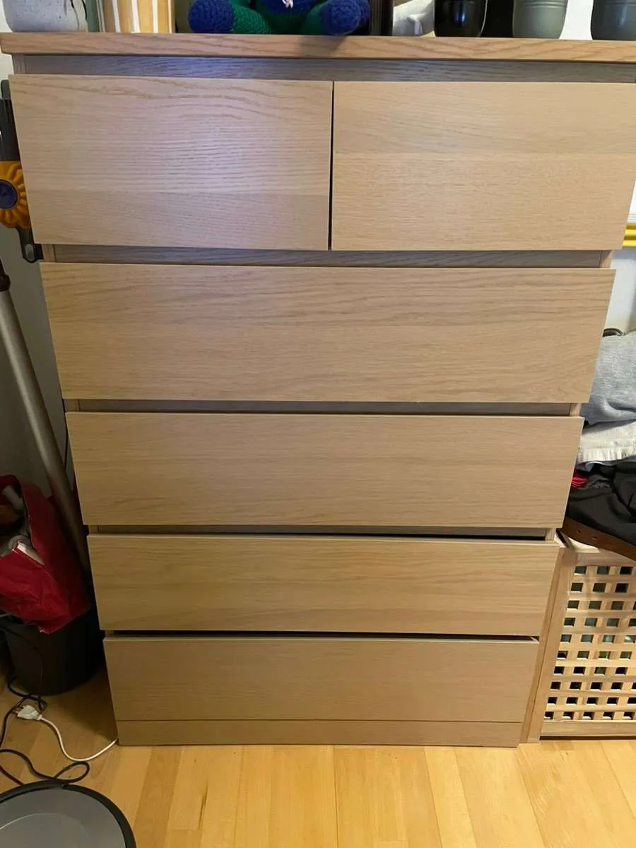 Ikea Malm - Kommode mit 5 Schubladen - braun - unterste Lade