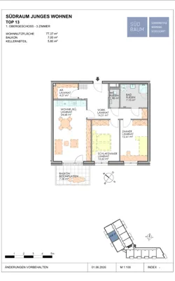 3-Zimmer-Wohnung mieten in Neunkirchen – 77,37 m², € 935 – Bild 2 von 2