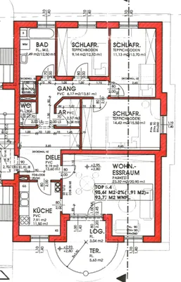 4-Zimmer-Wohnung mieten in Güssing – 88 m², € 767 – Bild 2 von 4
