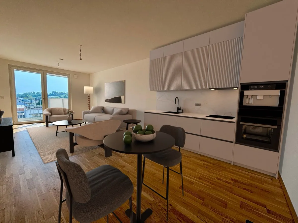Erstbezug: moderne 2-Zimmer-Wohnung mit Balkon & neuer Küche, St. Pölten