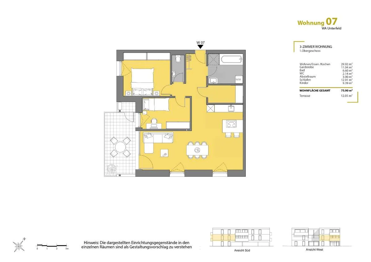 Nagelneue 3-Zimmer-Wohnung im Unterfeld, Hörbranz - Widok 2