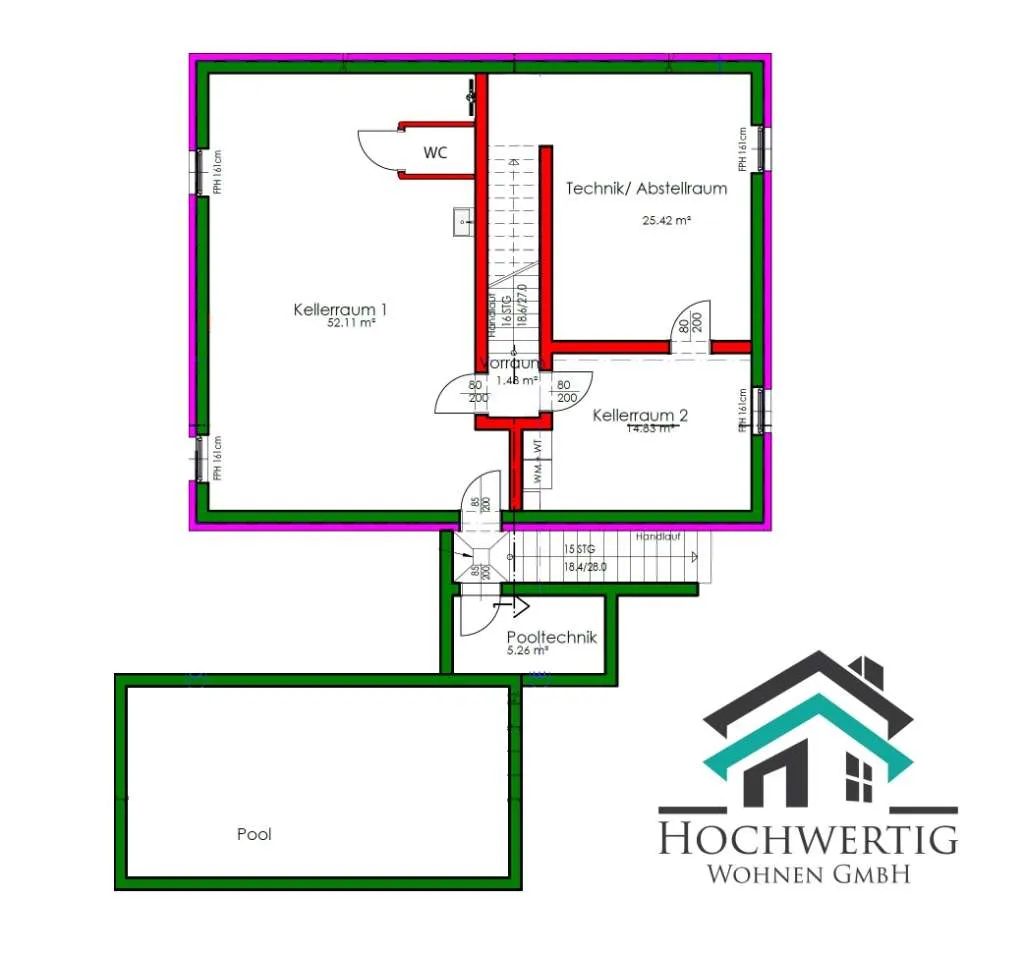 EINZIGARTIGE DESIGNER-VILLA zum Erstbezug mit hochwertiger Ausstattung in erstklassiger Lage ++ Vollunterkellert ++ Smart-Home ++ Premium Ausstattung ++ - Ansicht 3