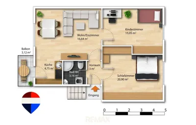 3-Zimmer-Wohnung kaufen in Graz – 64 m², € 175.000