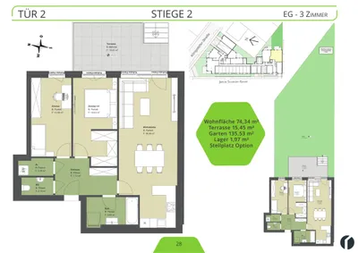 3-Zimmer-Wohnung kaufen in Tulln – 74,34 m², € 449.000 – Bild 27 von 31