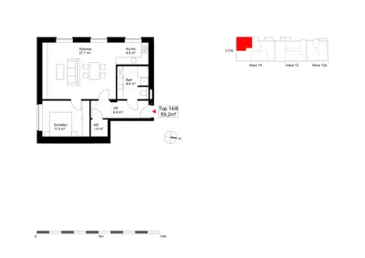2-Zimmer-Wohnung mieten in Linz – 59,2 m², € 862 – Bild 5 von 5