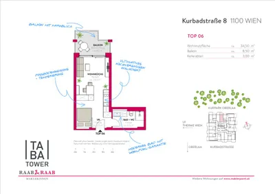 1-Zimmer-Wohnung mieten in Wien – 34,5 m², € 865 – Bild 18 von 18