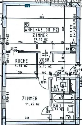 2-Zimmer-Wohnung mieten in Wien – 46 m², € 1.032 – Bild 8 von 8