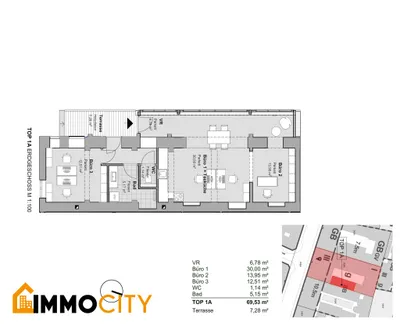 3-Zimmer-Gewerbeimmobilie kaufen in Wien – 70 m², € 319.000 – Bild 2 von 2