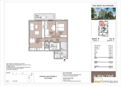 3-Zimmer-Wohnung mieten in Wien – 67,88 m², € 1.490 – Bild 13 von 13