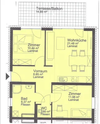 3-Zimmer-Wohnung mieten in Graz – 60,72 m², € 923 – Bild 11 von 11